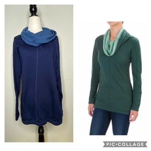 Ibex Women’s Dyad Merino Wool Cowl-neck Sweater